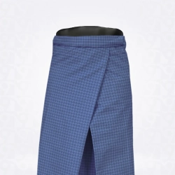 Mini Checked-Dusky Blue Denim Blue Cotton Lungi